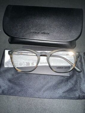 Giorgio Armani AR7074 Matte Brown Round Optical Glasses!  BRAND NEW